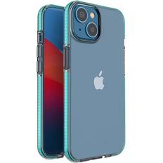 Hurtel Spring Case iPhone 14 silicone case with frame light blue