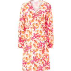 Pink - Slå om-kjoler Selected Fiola Print Wrap Dress - Blushing Bride