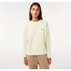 Lacoste Damen Pullover Lacoste Damen Woll-Pullover mit Rundhals Weiß Weiss