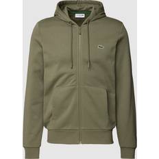 Lacoste Monos Lacoste Men's Kangaroo Pocket Fleece Zipped Hoodie - Khaki Green