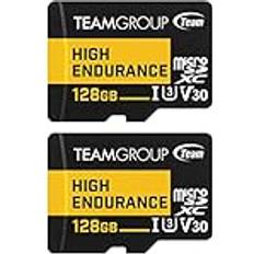 Memory Cards & USB Flash Drives TeamGroup High Endurance 128 GB Micro SDXC UHS-I U3 V30 100 MB/s entworfen für die Überwachung, stabil, langlebig, Überwachungskamera, 4K & Full HD Videoaufnahmen THUSDX128GIV3067