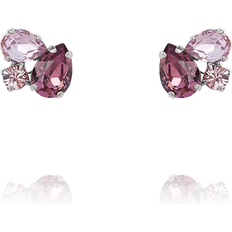 Caroline Svedbom Gråa Örhängen Caroline Svedbom Alisia Earrings Rhodium Violet Combo