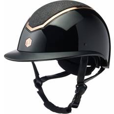 Charles Owen Ridhjälm Kylo Gloss Glitter Solskärm Svart/Roséguld 52-55cm