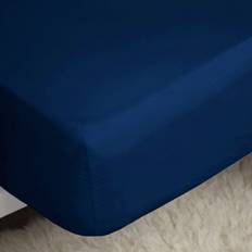 Textiles Belledorm Easycare Percale Fitted Bed Sheet Blue