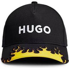 HUGO Cap aus Baumwoll-Twill mit 3D-Flamme und Logo-Stickerei