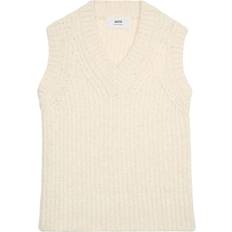 Unisex - Wool Outerwear Ami Paris Off-White Chunky Vest IVORY/185