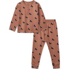 Liewood Jumpsuits Liewood Wilhelm Pyjamas Horses/Dark Rosetta Lyserød