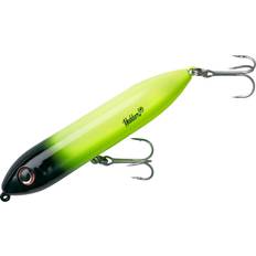 Heddon Super Spook Topwater Angelköder für Salzwasser und Süßwasser, Chartreuse/Black Super Spook Jr 1/2 oz