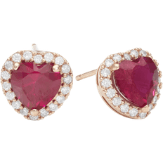 Lily and Rose Delphine Stud Earrings Pink Ruby Örhängen Dam Guld