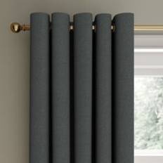 Black Curtains Dunelm Berlin Charcoal Thermal Blackout
