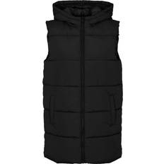 Pitkä Takit Pieces PCBee Puffer Vest - Musta