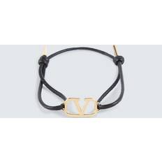 Valentino Garavani VLogo leather bracelet black One fits all