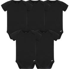 Gerber Baby Pack Onesies Multi-Packs Bundle Interlock 180 gSM, Black, 3-6 Months