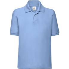 Cheap Polo Shirts Fruit of the Loom Sky Blue, 14-15 Children's 65/35 Pique Polo 14-15yrs