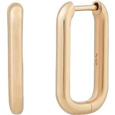 Caï Cai klappcreolen für damen in 925 sterling silber gelb vergoldet oval hoop 19 mm