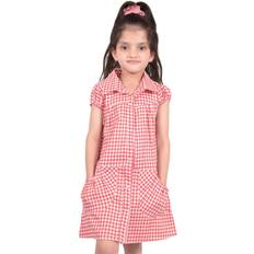 Checkered Children's Clothing A2Z Kids 12-13 Years, Red Girls School Uniform Gingham Check Print Dress