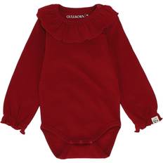 Guld Bodys Barnkläder Gullkorn Design Sonja Baby Body Deep Red Röd