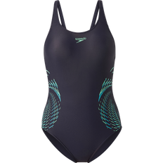 Speedo Baddräkt Girls Placement Muscleback Blå 122/128