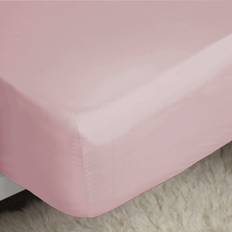 Textiles Belledorm Double, Blush Easycare Percale Bed Sheet Pink