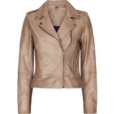 Notyz Outerwear Notyz Biker Jacket 10961 Skindjakke Pure Beige