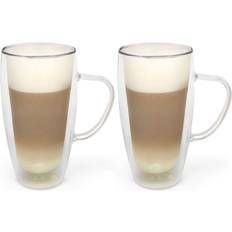 Bredemeijer Bicchiere In Vetro 400 ml Latte Macchiato Doppia Parete 2 Pezzi