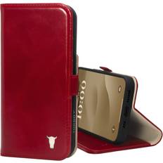 Apple iPhone 15 Pro Wallet Cases Torro iPhone 15 Pro Leather Wallet Case with Stand Function Red