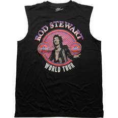 Polyester - Unisex Tank Tops Stewart XL, Black Rod Stewart Unisex Adult World Tour Tank Top
