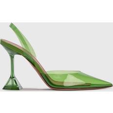 Amina Muaddi Holli Glass Vinyl Slingback Pump