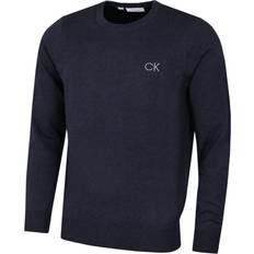 Calvin Klein 3XL, Navy Marl Mens 2021 Round Neck Tour Durable Soft Touch Comfort Golf Sweater