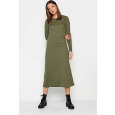 Long - Midi Dresses LTS Tall Stripe Ribbed Midi Dress Green