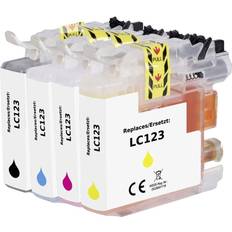 Bläck & Toner Renkforce Bläck Ersättet Brother LC-123 Svart Cyan Magenta Gul