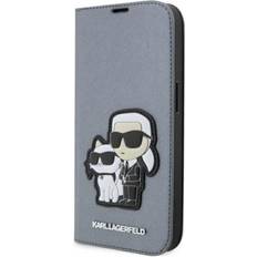 Karl Lagerfeld KLBKP14LSANKCPG iPhone 14 Pro 6.1 bookcase silver/silver Saffiano &amp Choupette