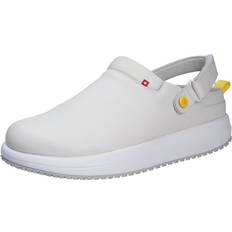 Joya Slippers & Sandals Joya Ace ESD Leather Textile Women's Clogs Shoes - White