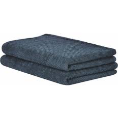 Hemtextil Beliani Set of 2 Cotton Terry Bath Towel Blue