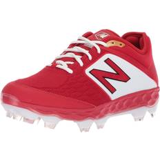 Men - Red Baseball Shoes New Balance Men's 3000 V4 TPU Molded Baseball Shoe, Red/White