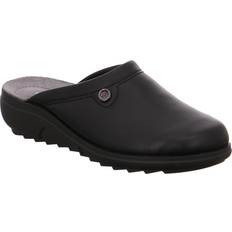 Rohde Zapatillas de Exterior Rohde 2366 bologna damen pantoffeln hausschuhe softnappa weite 1/2 Schwarz