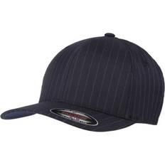 Multicoloured Caps Yupoong Flexfit Pinstripe Baseball Cap Black