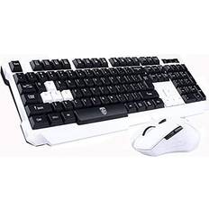 Keyboards UniFire V60 Waterproof 2.4G Wireless Keyboard with Control For DESKTOP PC Combos white