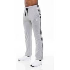 Man - Striped Trousers Enzo Mens Lounge Pants Grey Cotton