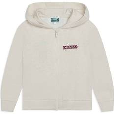 Linen Sweatshirts Kenzo Kids 'Jungle Game' Zipped Sweatshirt Cream Unisex 10Yrs