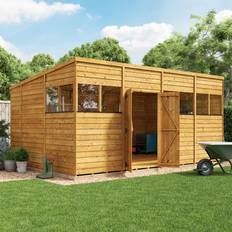 BillyOh Sheds BillyOh 16x10, Windowed Overlap Pent Shed (Building Area )