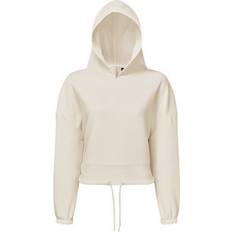 Hoodies - Natural Jumpers Tridri Oversized Crop Hoodie Natural