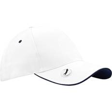 Multifargete Capser Beechfield Pro-Style Ball Mark Golf Baseball Cap Headwear White One