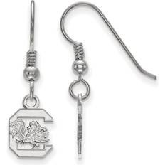 LogoArt Sterling Silver U of South Carolina Tiny Dangle Wire Earrings instock E15537