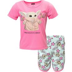 Other Sets HIS STAR WARS The Mandalorian The Child Little Girls French Terry T-Shirt and Shorts Outfit Set Blue/Pink