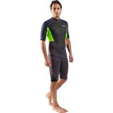 Gul - Herre Våddragter Gul 2023 Mens Response 3/2mm Back Zip Shorty Wetsuit Grey