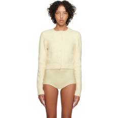 Yellow Cardigans Maison Margiela Yellow Cropped Cardigan Lemon