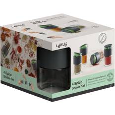 Lékué Accessori da cucina Lékué Set 4 Pezzi Contenitore Delle Spezie Macinasale, Macinapepe