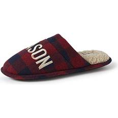 Men - Red Slippers Dearfoams Men Tyler Novelty Holiday Slip On Scuff Slippers