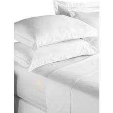 Weiß Bettlaken Paoletti Cotton Fitted Single Bed Sheet White